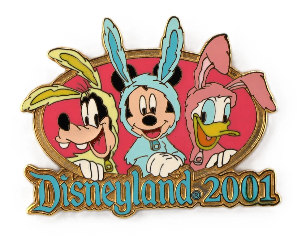DISNEYLAND 2001 PASCUA FAB 3 EN TRAJES DE CONEJITO GOOFY, MICKEY y DONALD PIN-LE 2400 Foto 1 de 1