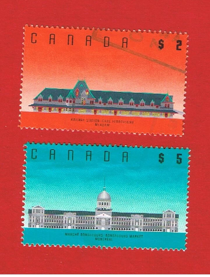 Canada #1182-1183    VF used  Buildings  Free S/H - Image 1 of 1