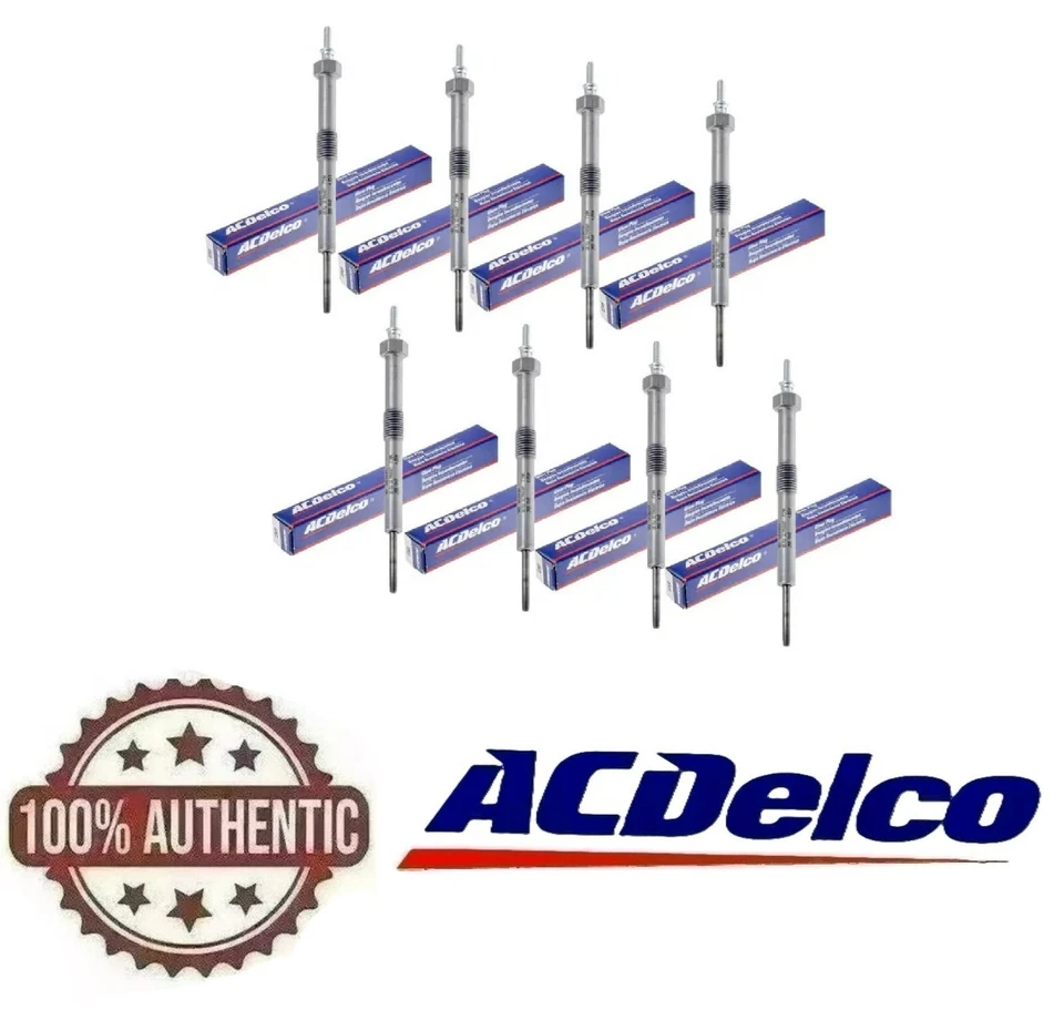 8pcs OEM ACDelco Diesel Glow Plugs For Silverado Sierra Duramax 6.6L 9G - Image 1 of 2