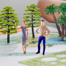 2x 1:64 Scale Tiny Women and Men Figures Layout Resin Couple Figurines Decor