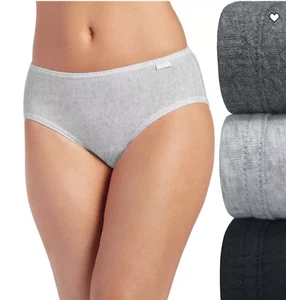 Women's Jockey 3-Pack Hipsters (Gray Assortment) 100% Cotton Comfort Underwear - Picture 1 of 4