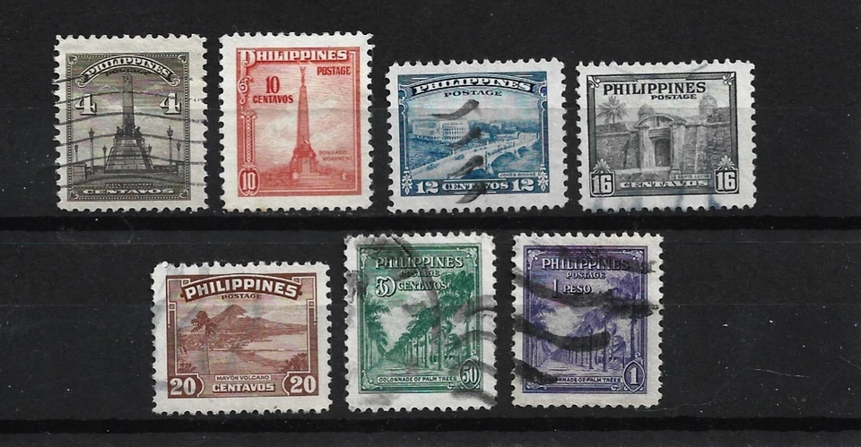 Estampillas de Filipinas-Scott-# 504-510-Juego-Canc/LH-NG-1947 Foto 1 de 1