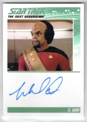 STAR TREK INFLEXIONS THE NEXT GENERATION MICHAEL DORN AS LT. WORF AUTOGRAPH EL - Image 1 of 2