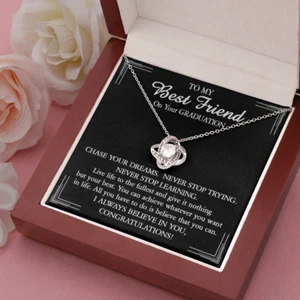 Best Friend Graduation Necklace, Female Best Friend Grad Gift Jewelry - Picture 1 of 23