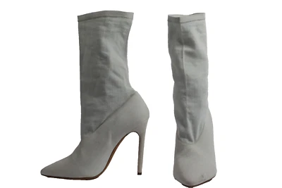 Botas YEEZY TEMPORADA 4 Azul Denim Tela Algodón Punta Punta Media Alta Talla 40 Foto 1 de 4