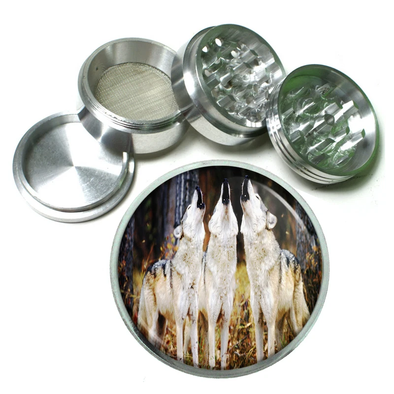 Wolf Aluminum Grinder D5 63mm 4 Piece Wilderness Animal Dog Hunter Predator - Image 1 of 1