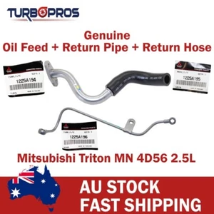 Genuine Turbo Oil Feed/Return Pipe&Return Hose For Mitsubishi Triton MN 2.5L - Imagen 1 de 8