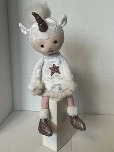 Jellycat Perkies Unicorn Delight White Pink Glittering Horn and Star 12" - Picture 1 of 11