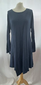 Dress Oska Size L Navy Viscose Long Sleeve Knee Length Jersey Womens - Picture 1 of 12