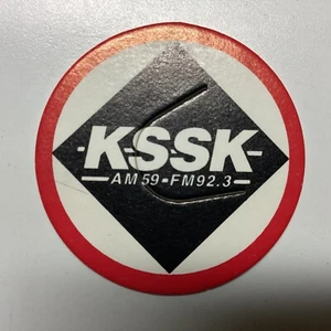 Vintage KSSK AM59 FM92.3 Radio Hawaii POG Milk Cap 1993 Broadcasting - Picture 1 of 2