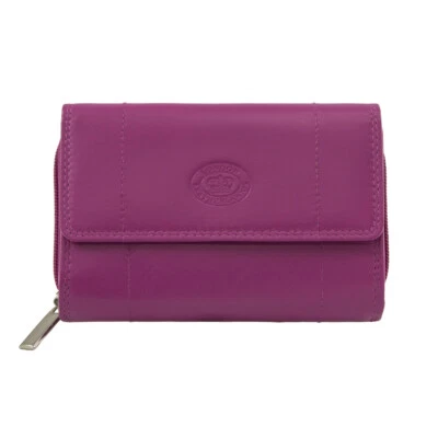 RFID Blush Real Leather Ladies Purse // Pink Lilac Ladies Wallet // Multicolour - Image 1 of 4