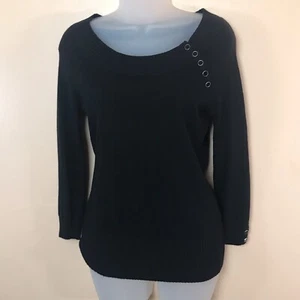 Banana Republic Factory Boat Neck Black Sweater Women XS - Picture 1 of 6