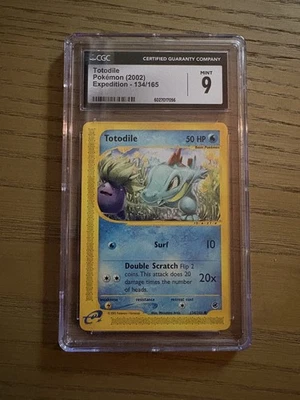 2002 Pokemon Expedition Totodile 134/165 CGC 10 Gem Mint PSA - Image 1 of 2