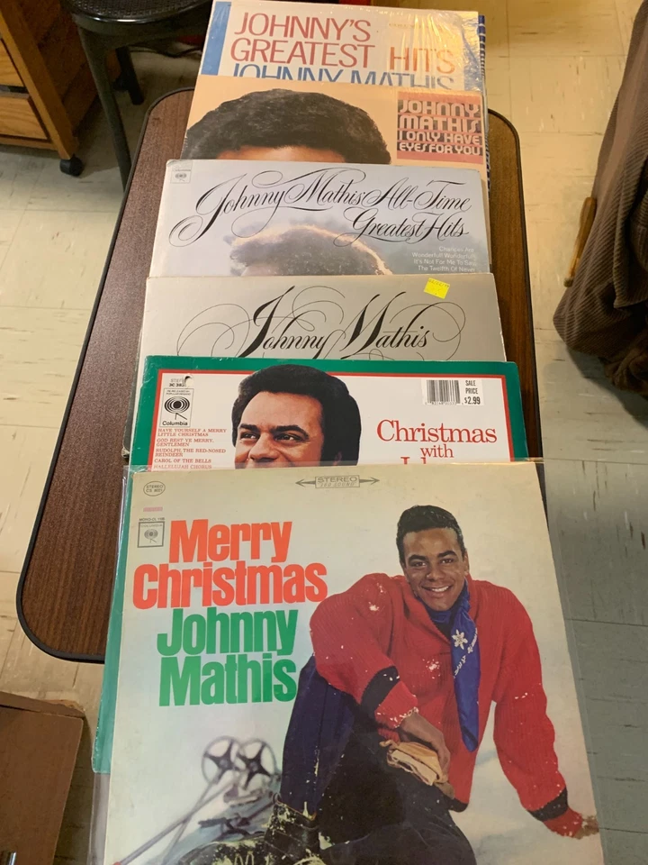 JOHNNY MATHIS Lot  6 CHRISTMA WITH JOHNNY (SEALED)/GREATEST HITS Vinyl LP - Image 1 of 1