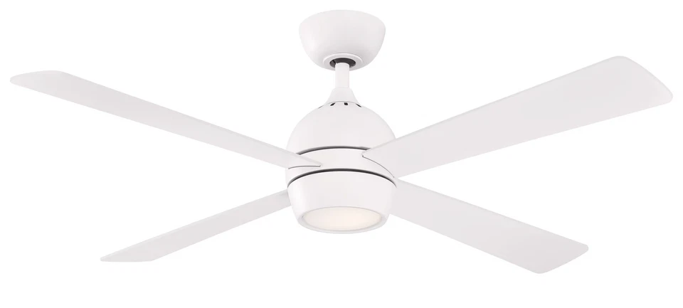 Fanimation Kwad 52" LED Indoor Ceiling Fan in Matte White with Opal Frosted - Image 1 of 1