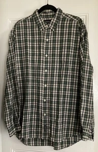 ABERCROMBIE & FITCH Hemd Herren M kariert Knopfleiste Langarm gewebt Baumwolle grün - Bild 1 von 10