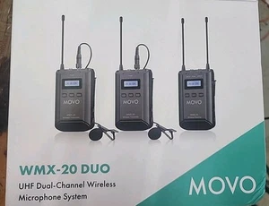 Movo WMX-20 DUO Wireless Lavalier Microphone System *BRAND NEW* - Picture 1 of 4
