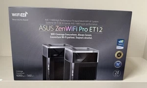 ASUS ZenWiFi Pro Tri Band ET12 (2 PACK) AXE 11000 Mesh WiFi Router - Bild 1 von 10