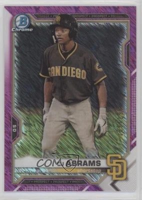 2021 Bowman Chrome Prospects Fuchsia Shimmer Refractor /199 CJ Abrams #BCP-227 - Image 1 of 2