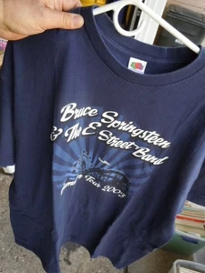 Vintage Bruce Springsteen Summer Tour 2003 T Shirt Men’s 2XL Navy Blue F.O.T.L. - Picture 1 of 6