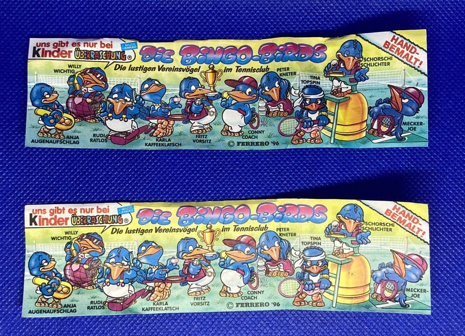 Ü-EI * 2 BEIPACKZETTEL ~ BINGO - BIRDS 1996 * - Bild 1 von 1