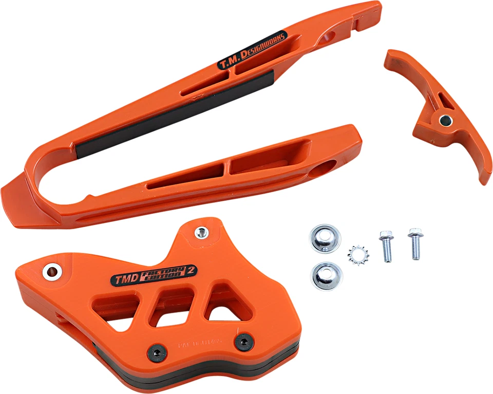 T.M. DESIGNWORKS - DCK-ORK-OR - Kit de guía de cadena y deslizador para KTM 125 SX 440 45 Foto 1 de 1