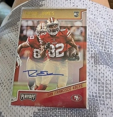 2018 Playoff Richie James  rookie autograph auto 49ERS  - Image 1 of 2