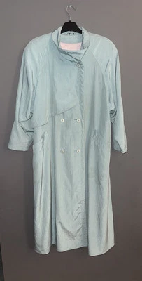 Cyclone Vintage 80s Seafoam Green Long Coat Duster Jacket Size 10 - Image 1 of 4