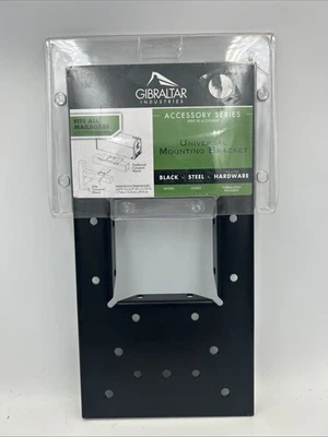 Gibraltar Black Steel Mailbox Mounting Board Heavy Duty Galvanized Steel NIP - Image 1 of 4