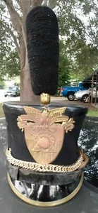 Rare Antique name USMA West Point Military Parade Uniform Cap Uniform Hat Shako  - Picture 1 of 7
