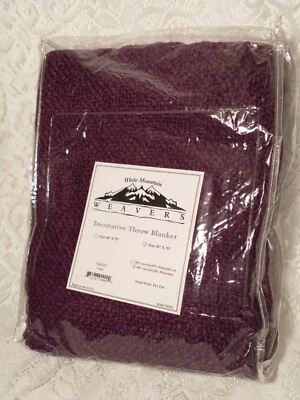 Manta decorativa blanca para tejedores de montaña tweed uva decoración del hogar tblhp1 Foto 1 de 4