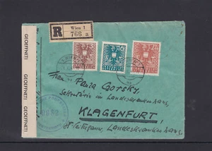 Portorichtiger Fernbrief mit TOP Wappen Frankatur und Zensur ECHT gel. 18.X.45 - Picture 1 of 3