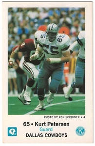 1983 Dallas Cowboys Police Kurt Petersen RC #65 Kiwanis Club - Bild 1 von 2