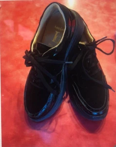 Luca Grossi 554 Schwarz Leder Wildleder Schnür Plateau Sneaker Schuhe 37 / US 7 - Bild 1 von 6