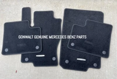 Mercedes Benz Black Carpeted Floor Mat Set of 4 GLE350 400 GLS450 550  - Image 1 of 3