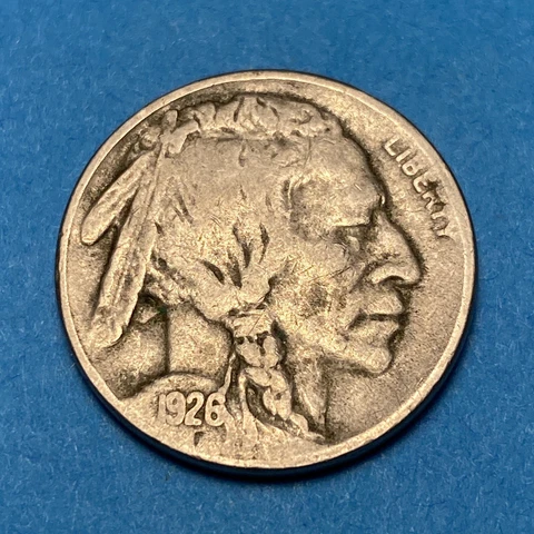 (1) Beautiful Vintage 1926-S Buffalo/Indian Head Nickel VERY FINE Cover