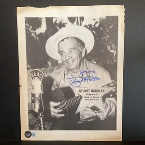 Stuart Hamblen 1976 Hollywood Star Vintage Hand Signed Autograph Beckett COA - Picture 1 of 8