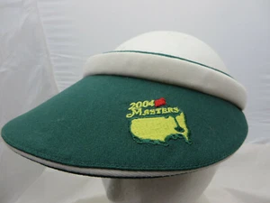 Gorra Masters Golf Visor 2004 hecha en Estados Unidos verde - Imagen 1 de 3