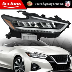 Headlight Clear Lens For Nissan Maxima 2022 2023 Right Side LED Black Headlamp - Picture 1 of 13
