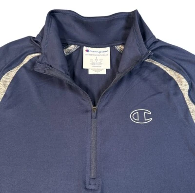 Pullover Champion Authentic Performance 1/4 Cremallera Para Hombre Talla Grande Elastizado Azul Marino Nuevo Con Etiquetas Foto 1 de 4