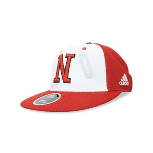 Nebraska Cornhuskers Adidas NCAA Authentic On-Field White Mesh Baseball Hat Cap - Picture 1 of 6