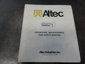 Altec D842 Hydraulic Derrick Operators Maintenance & Parts Manual - Picture 1 of 11