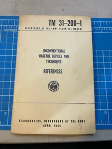 Unconventional Warfare Devices & Techniques Dept Of The Army 1966 TM 31-200-1 - Picture 1 of 6