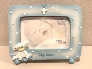 Gund Baby's Baptism Picture Frame 4" x 6" Brand New - Picture 1 of 3
