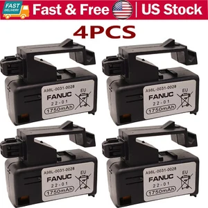 4-Pack A98L-0031-0028 PLC 3V 1750mAh Lithium Battery for FANUC A02B-0309-K102 US - Picture 1 of 7
