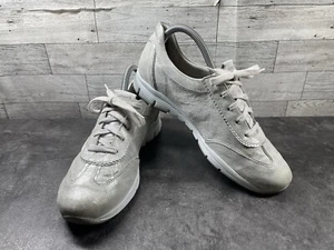 Mephisto Tenis Mujer 8.5 M Yael Zapatos Metálicos Plata Gris Gamuza Entrenadores - Imagen 1 de 20