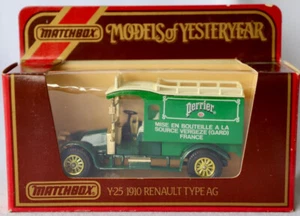 Y-25 1910 Renault Type AG Matchbox Models of Yesteryear Green Perrier 1989 - Picture 1 of 1