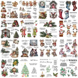 Troqueles de corte de metal de Navidad estampillas transparentes para hacer tarjetas álbumes de recortes papel manualidades - Imagen 1 de 22