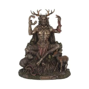 Cernunnos und Tiere Gehörnter Gott Bronze Figur - Bild 1 von 5