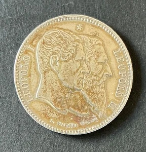 Belgique - Léopold II - Très Joli 2 Francs 1880 - Cinquantenaire Belgique - Bild 1 von 2